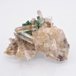 Quartz et malachite - Mine à Giraud, Isère, France