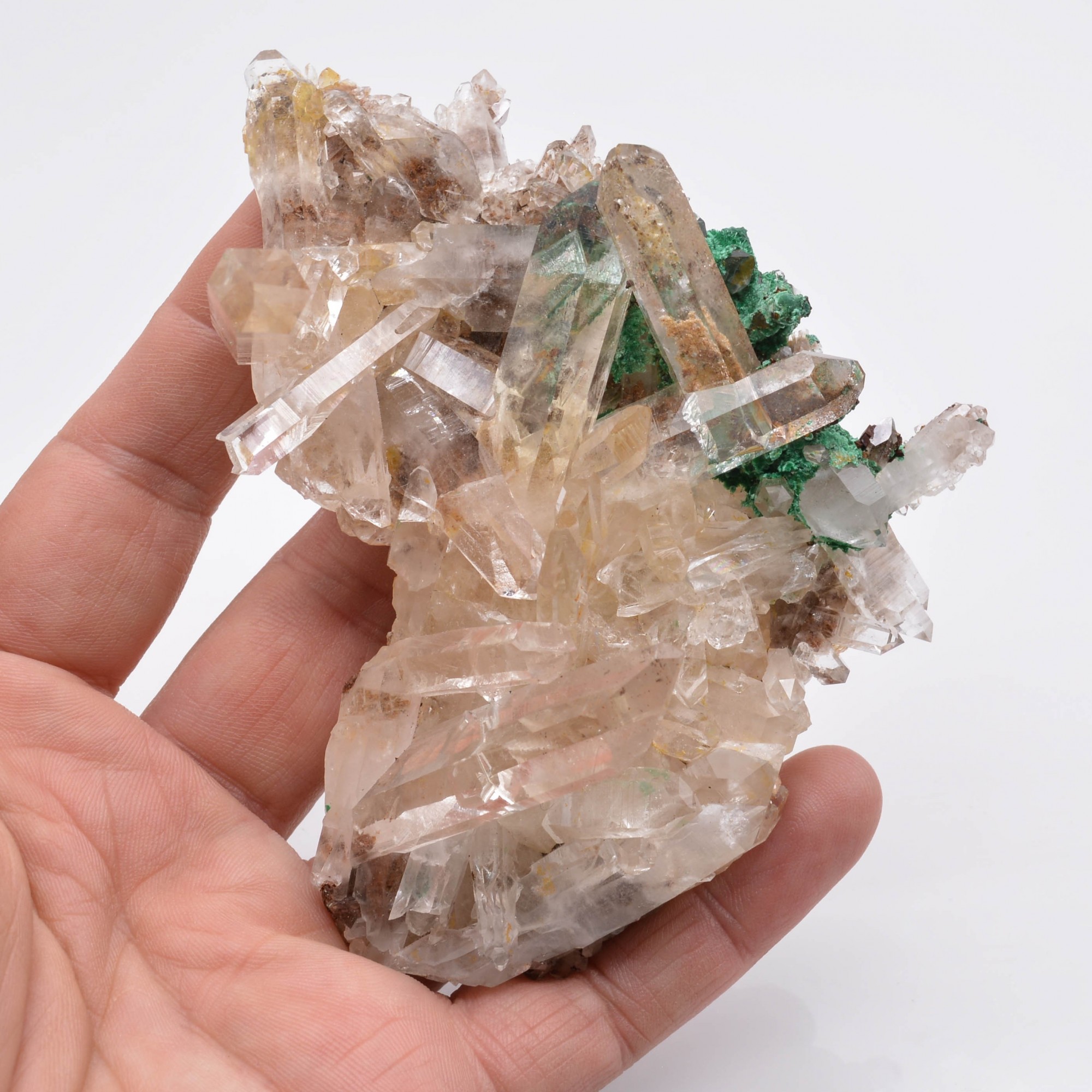 Quartz and malachite - Mine à Giraud, Isère, France