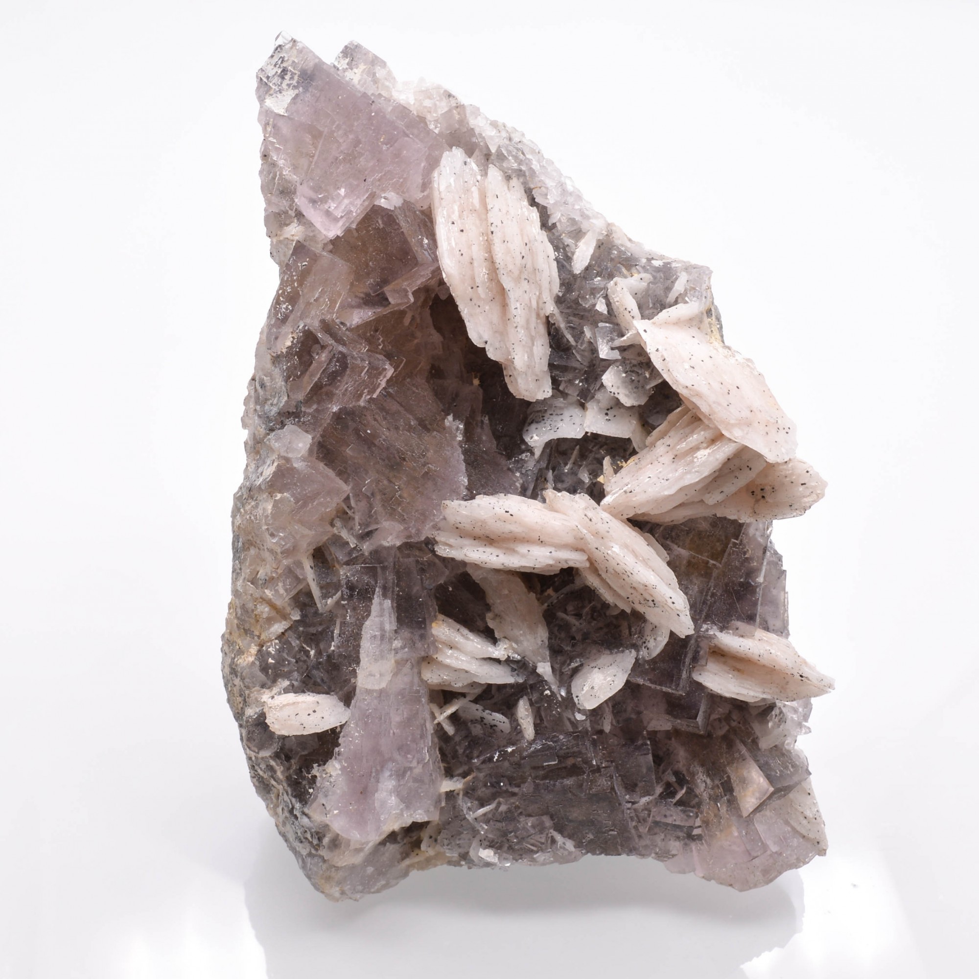 Fluorite and barite - Rossignol mine, Chaillac, Indre, France