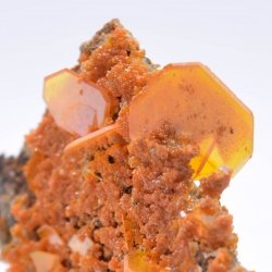 Wulfenite, minium & mimetite, Shah Milleh Mine, Persia.