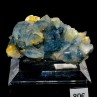 Apatite bleue sur cleavelandite, Mine Golconda, Minas Gerais, Brésil