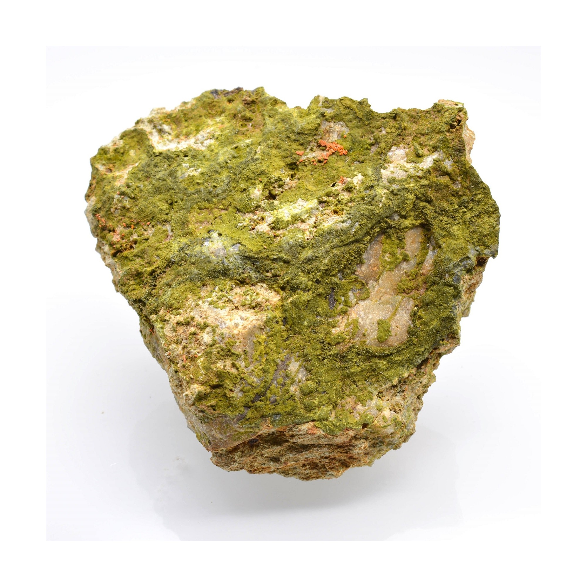 Pyromorphite et crocoïte - Filon du cantonnier, Nontron, Dordogne, France