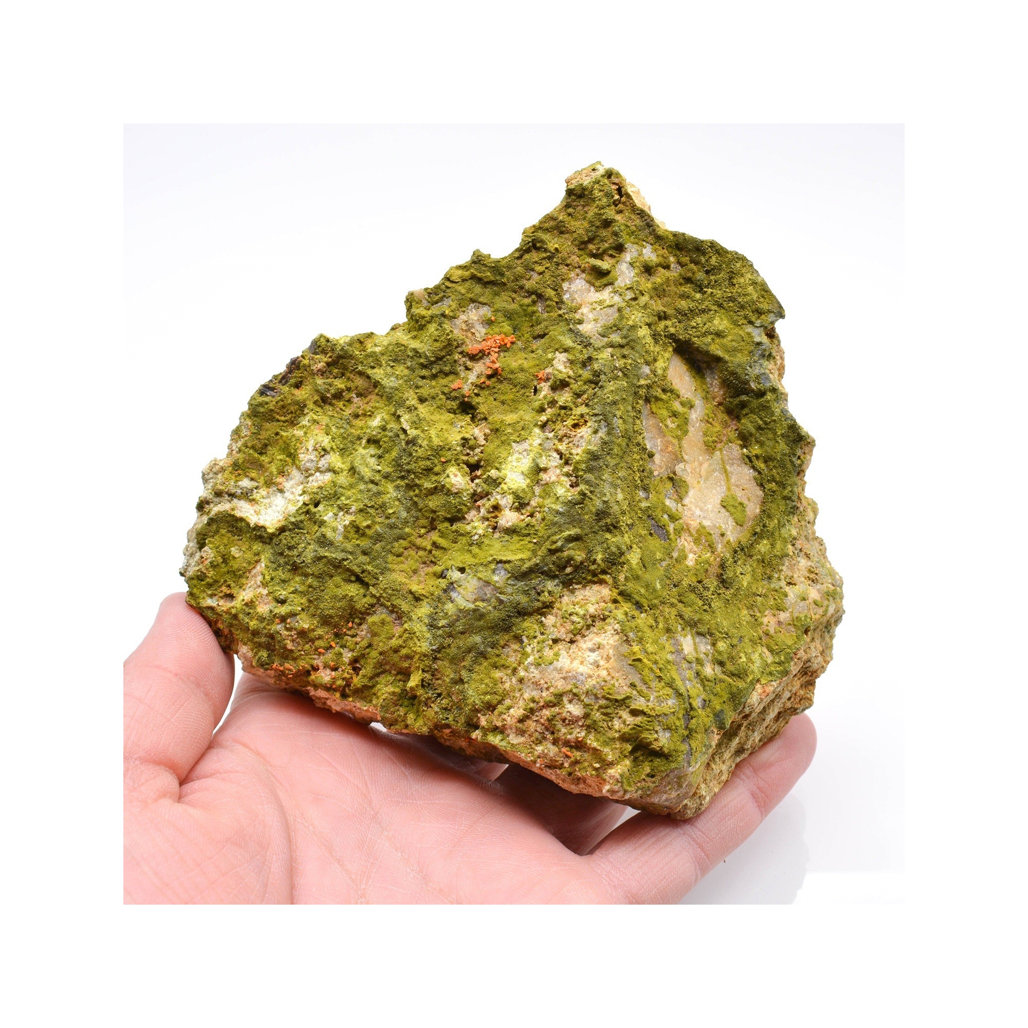 Pyromorphite et crocoïte - Filon du cantonnier, Nontron, Dordogne, France