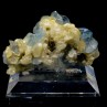 Blue apatite on cleavelandite, Golconda Mine, Minas Gerais, Brazil