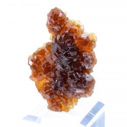 Spessartite garnet and hyalite opal - Wushan mine, Tongbei, China