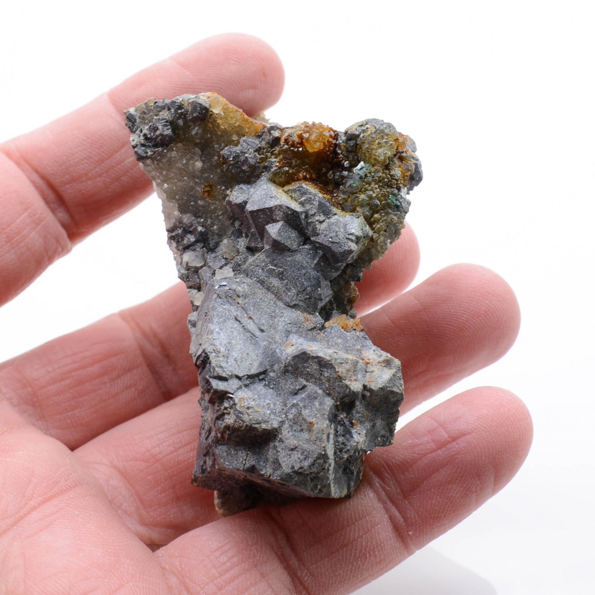 Galena and quartz - Le Buisson mine, Col de Montmirat, Lozère, France