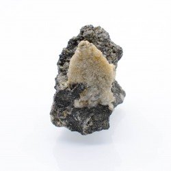 Cérusite sur anglésite et galène - Touissit, Maroc