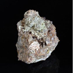 Fluorite, barite, mimetite, wulfenite - Lantignié, Rhône, France