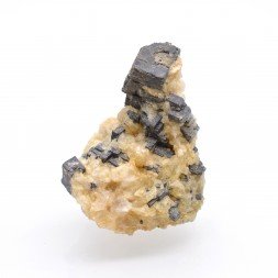 Galène et fluorine - Mine du Toyot, Marigny-sur-Yonne, Nièvre, France