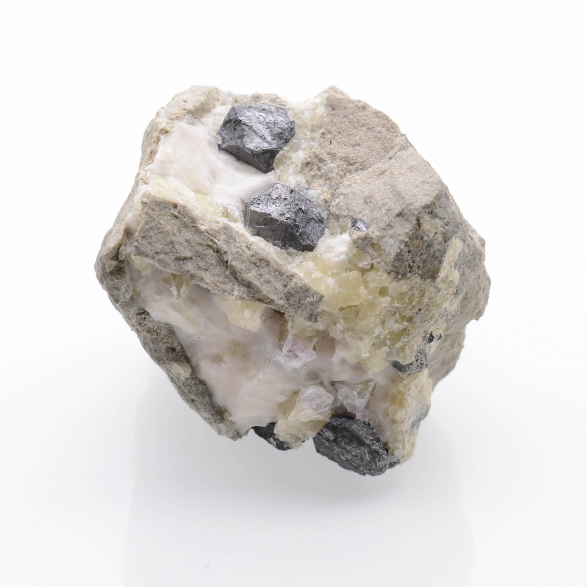 Galène, fluorine et calcite - Sardaigne, Italie