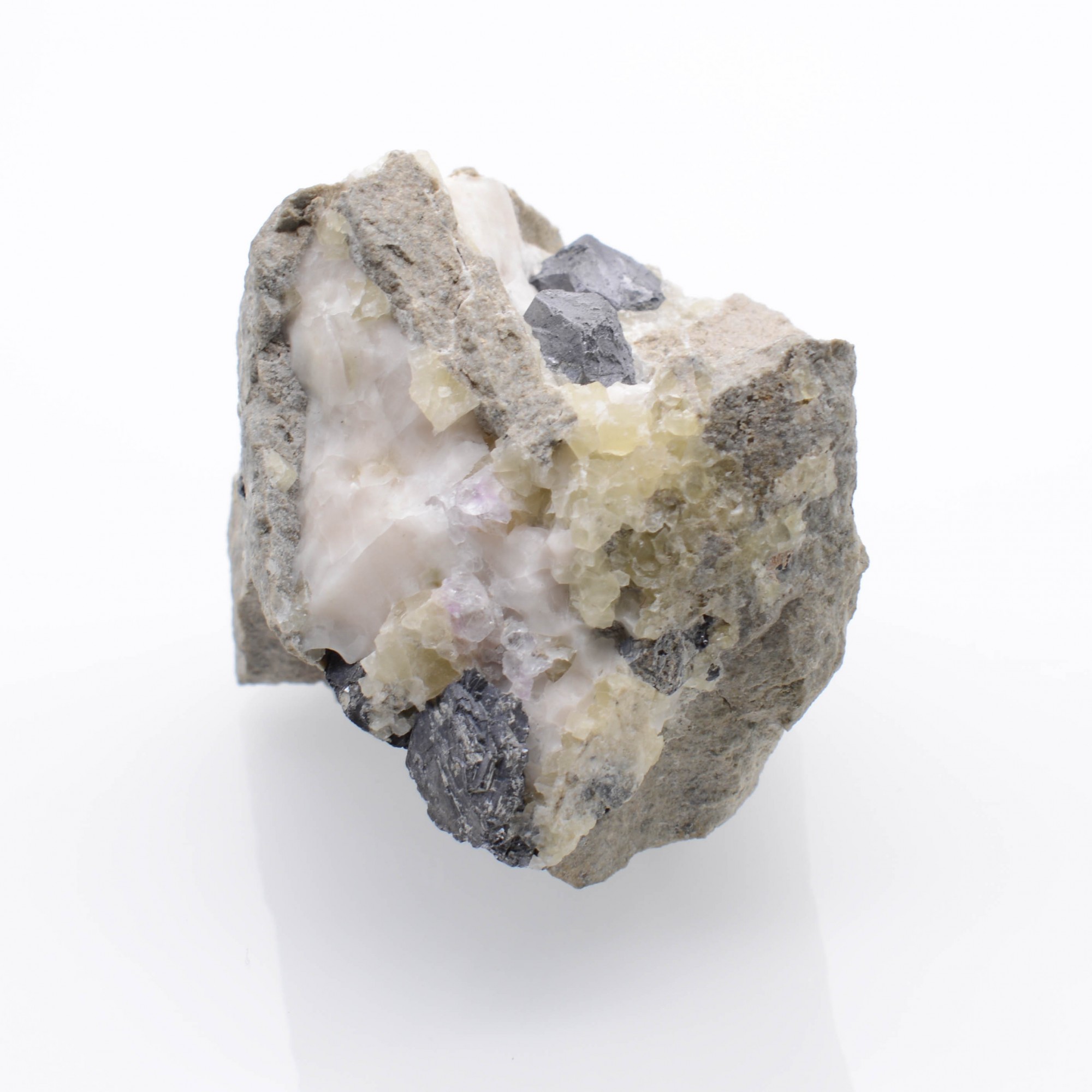 Galène, fluorine et calcite - Sardaigne, Italie