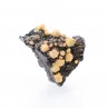 Vanadinite - phosphohedyphane jaune sur goethite - Taouz, Maroc