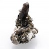 Smoky quartz, arfvedsonite and feldspath - Malosa mounts, Zomba, Malawi