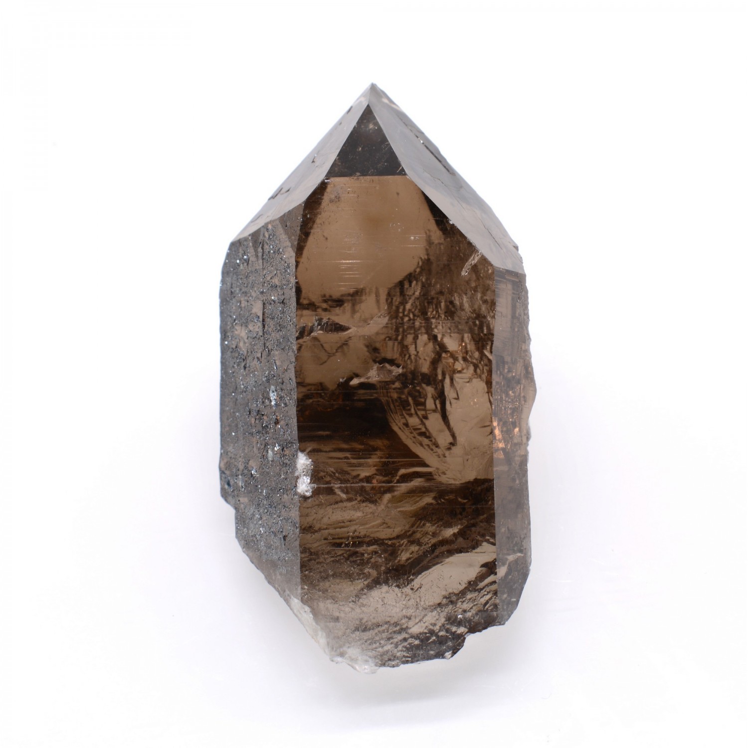 Smoky quartz and hematite - Les Courtes, face nord, Massif du Mont-Blanc, Haute-Savoie, France