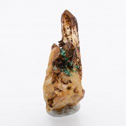 Quartz and malachite - Aiguilles rouges massif, Haute-Savoie, France