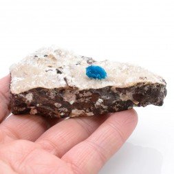 Cavansite and stilbite - Wagholi Quarries, Poona, India
