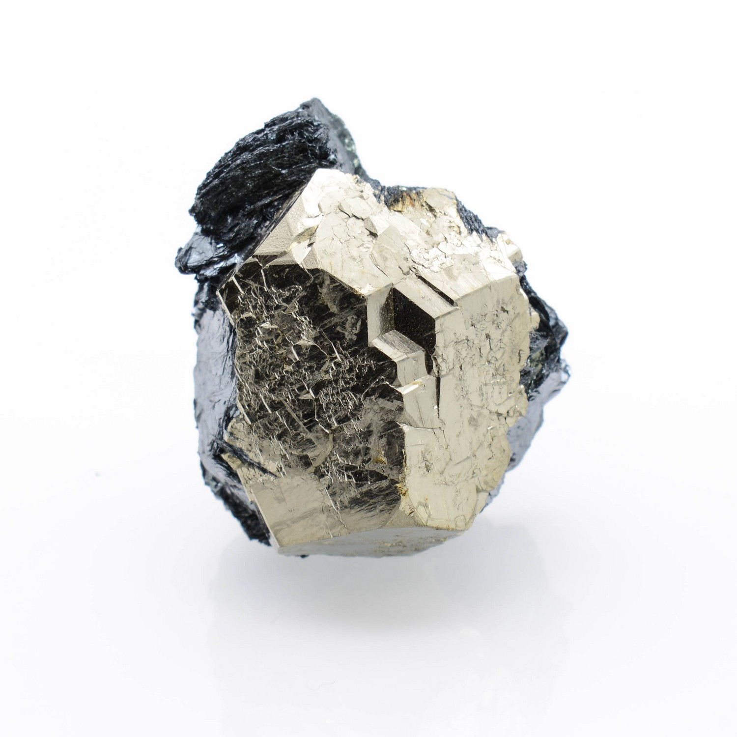 Pyrite et hématite - Mine Valle Giove, Rio Marina, Île d'Elbe, Toscane, Italie