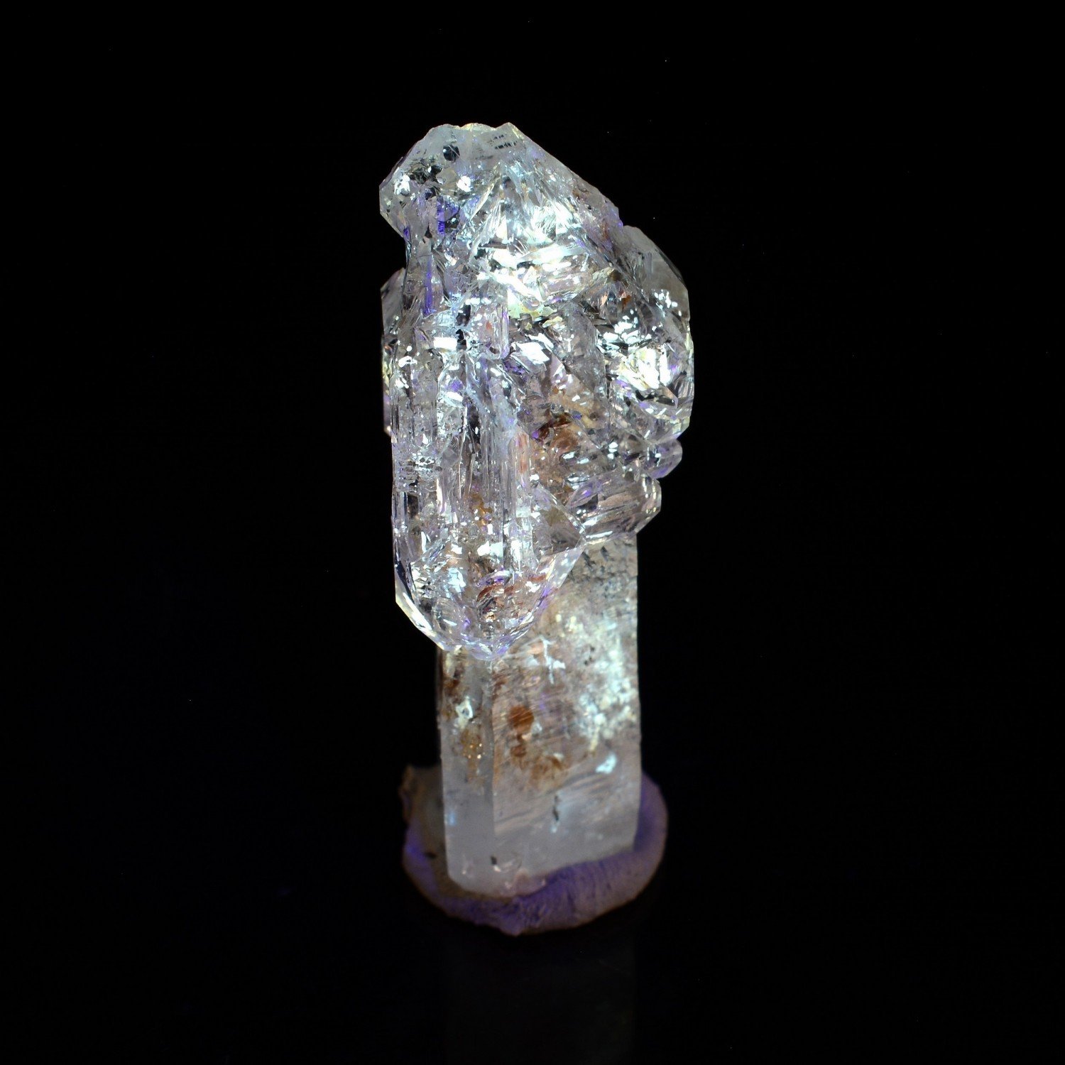 Quartz luciole à inclusions de pétrole - Madirobe, district de Besalampy, Région de Melaky, Madagascar