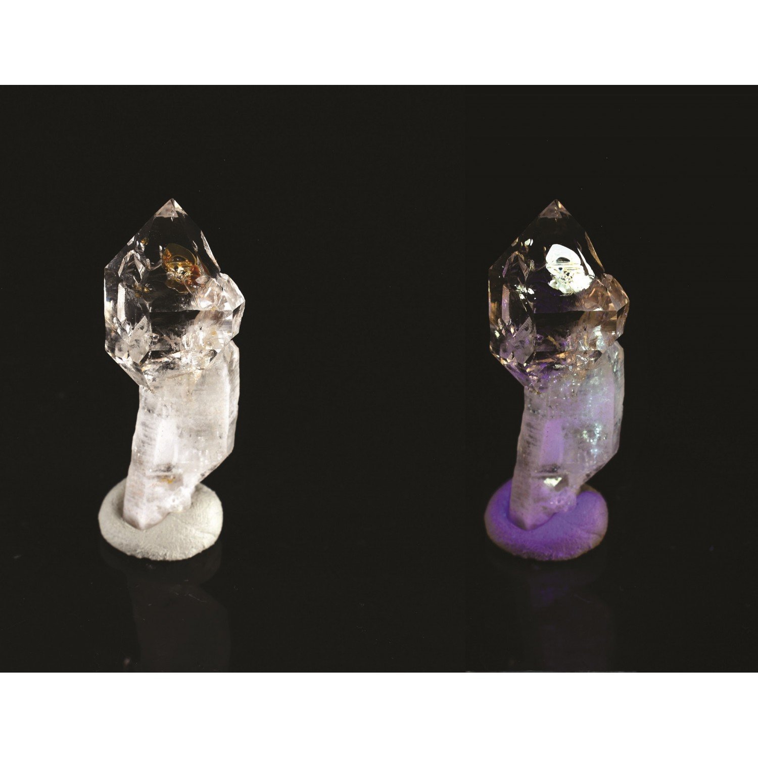 Quartz luciole à inclusions de pétrole - Madiroba, district de Besalampy, Région de Melaky, Madagascar