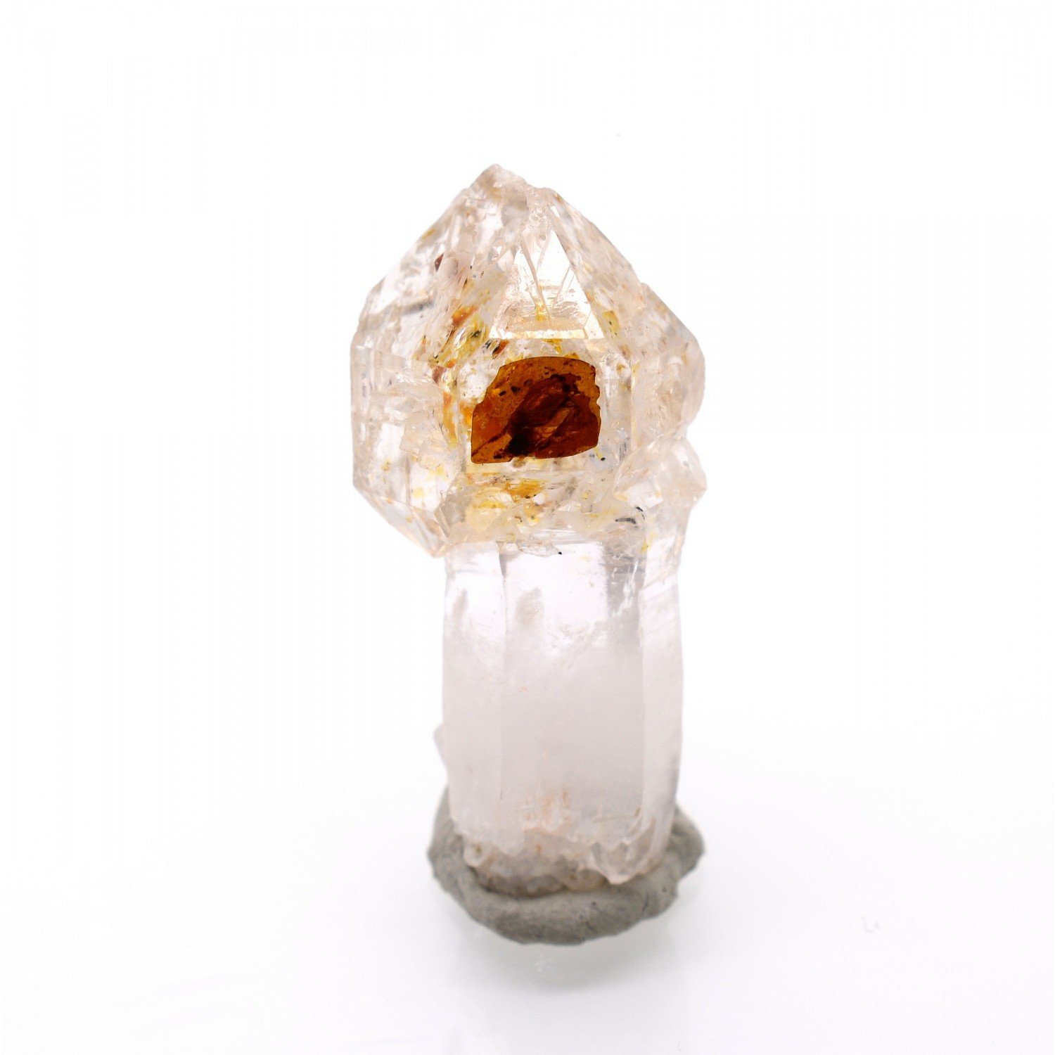 Quartz luciole à inclusions de pétrole - Madirobe, district de Besalampy, Région de Melaky, Madagascar