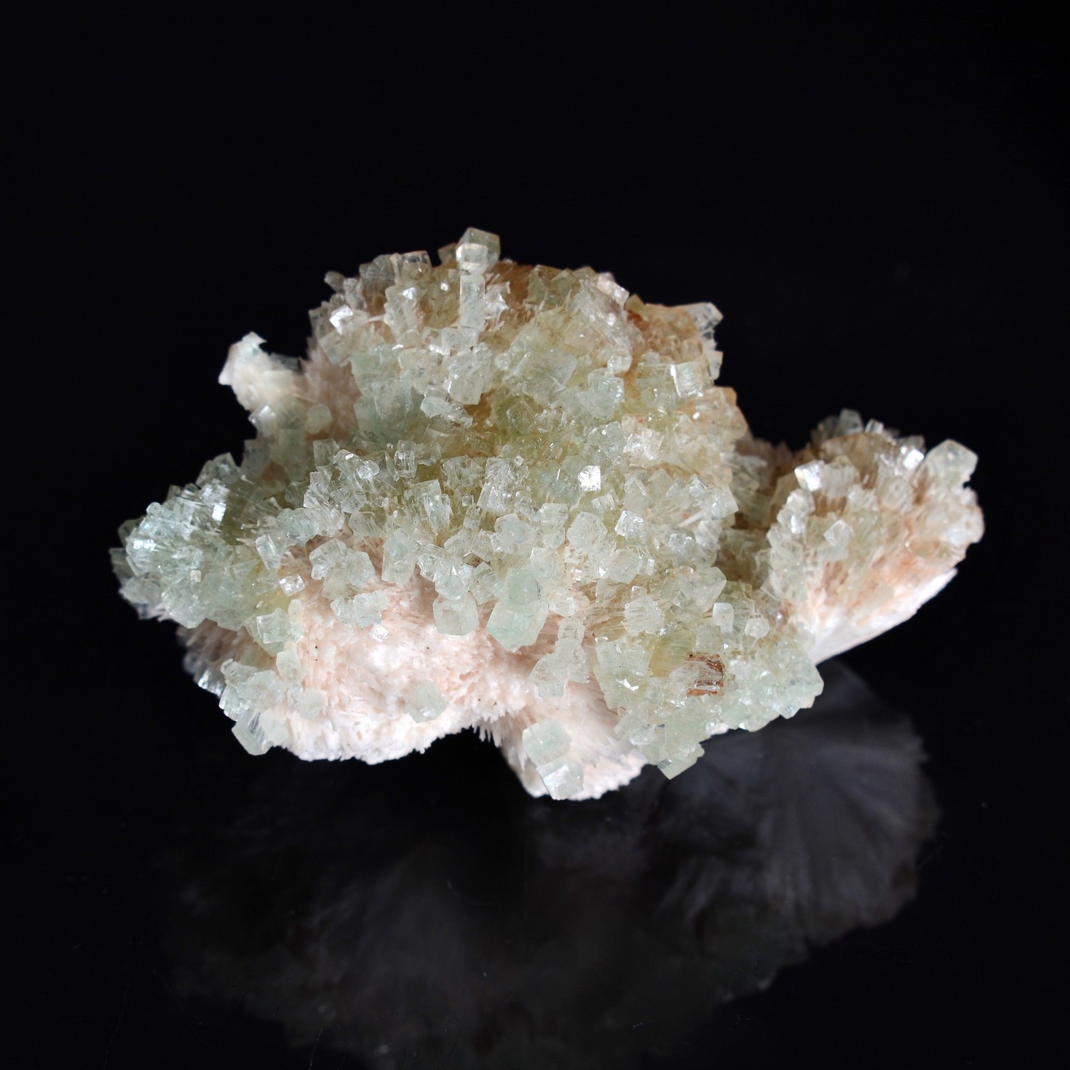 Apophyllite sur mordénite - District de Nashik, Maharashtra, Inde