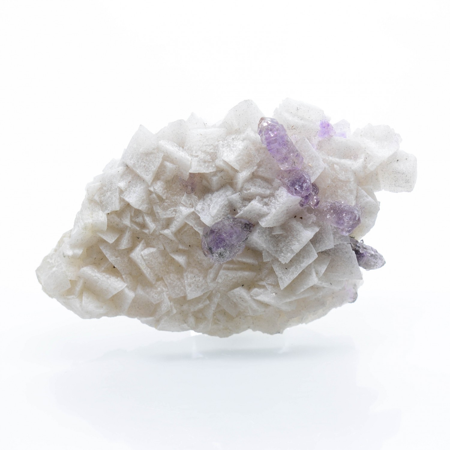 Améthyste sur calcite- Mine Kakamunurle, Karur, Inde