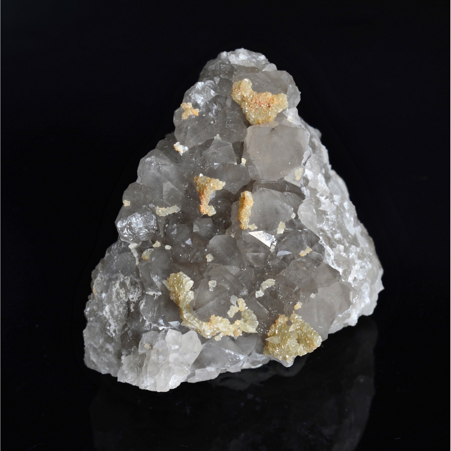 Calcite et sidérite sur quartz - Laguépie, Tarn-et-Garonne, France