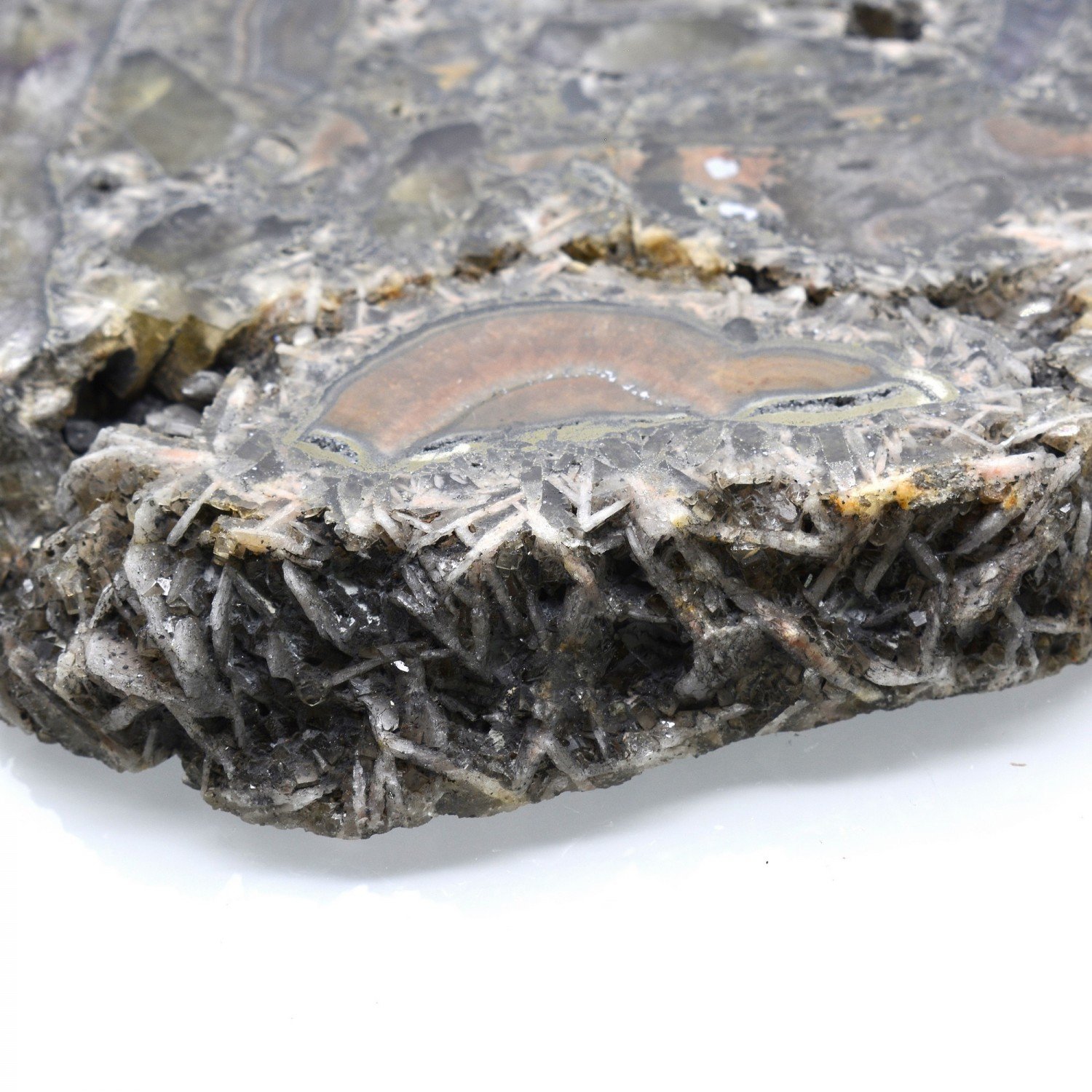 Fluorite, barite, galena - Chaillac, Indre, France