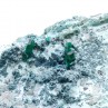 Dioptase on shattuckite - Mindouli, Congo