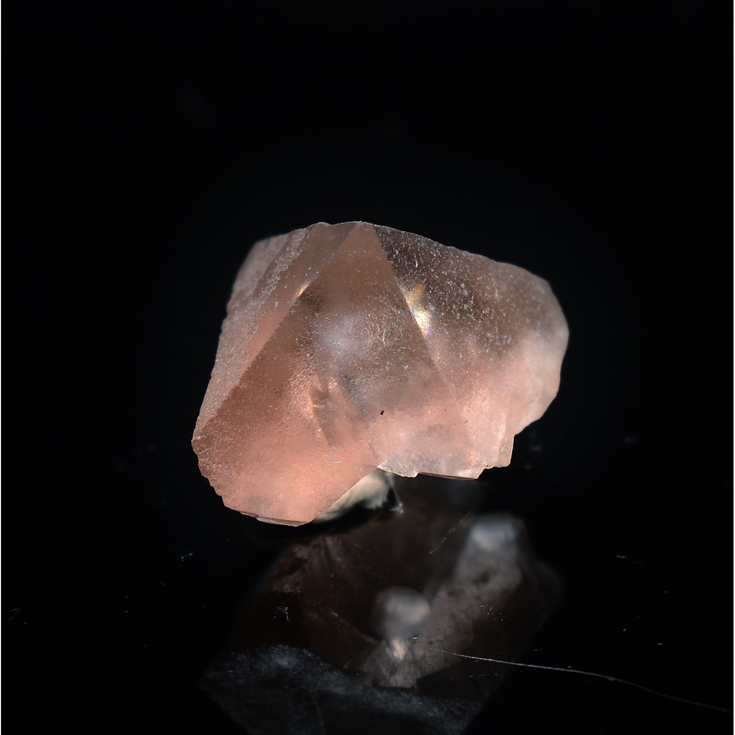 Pink fluorite - Argentière glacier, Mont-Blanc, Haute-Savoie, France