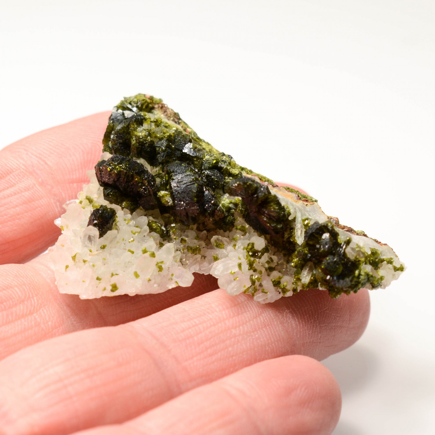 Epidote and quartz - Imilchil, Morocco