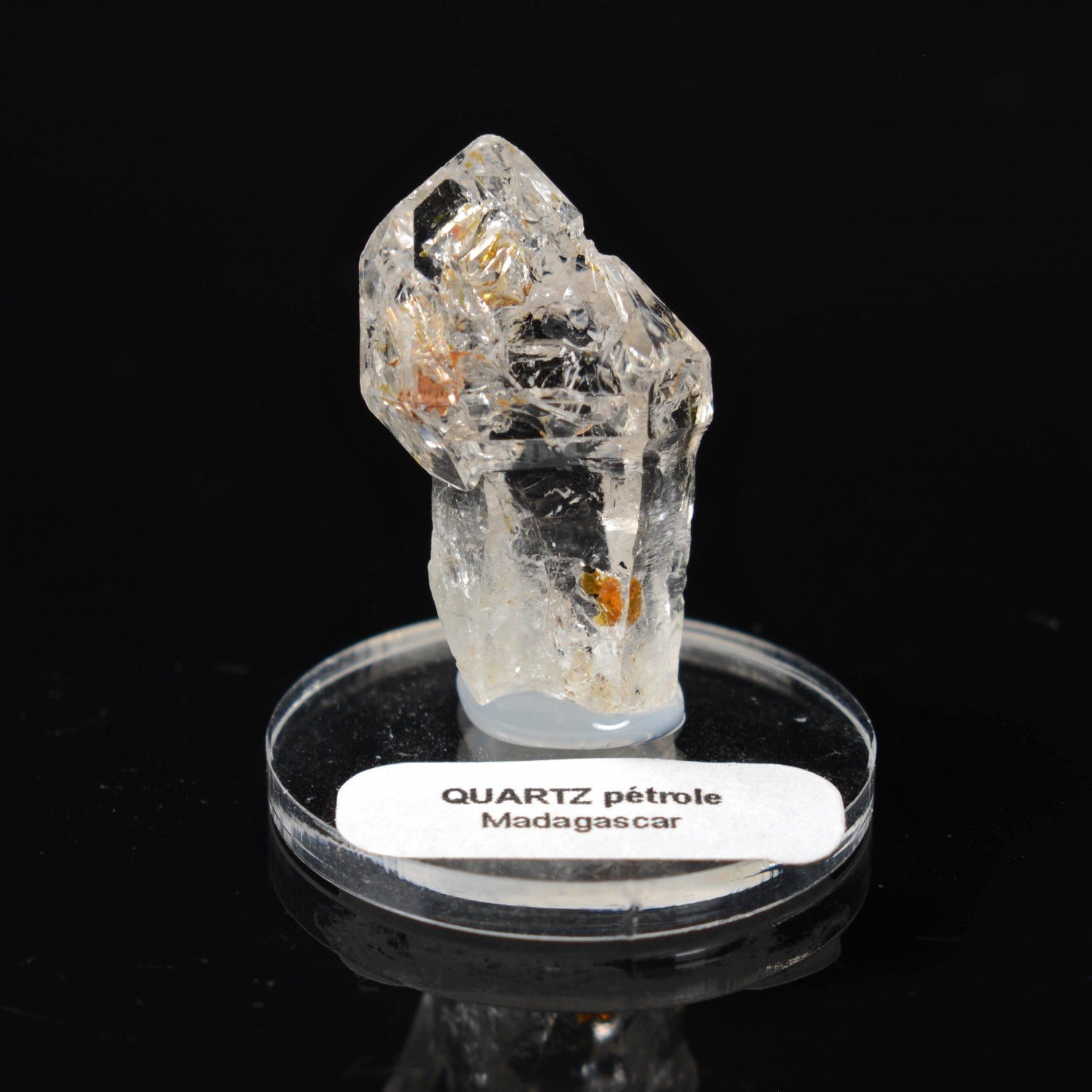 Firefly quartz with petroleum inclusions - Madirobe, Besalampy district, Melaky region, Madagascar