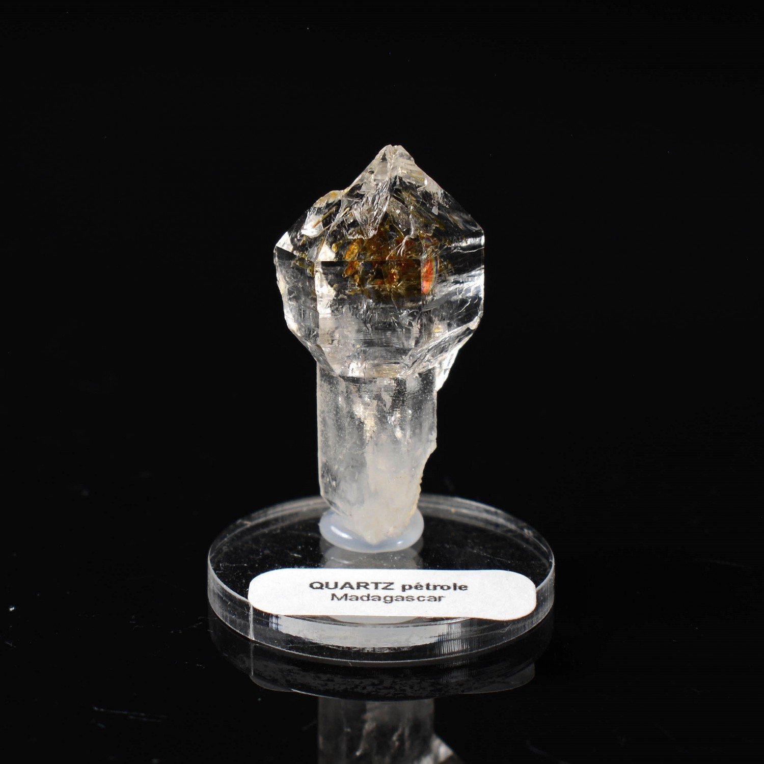 Firefly quartz with petroleum inclusions - Madirobe, Besalampy district, Melaky region, Madagascar