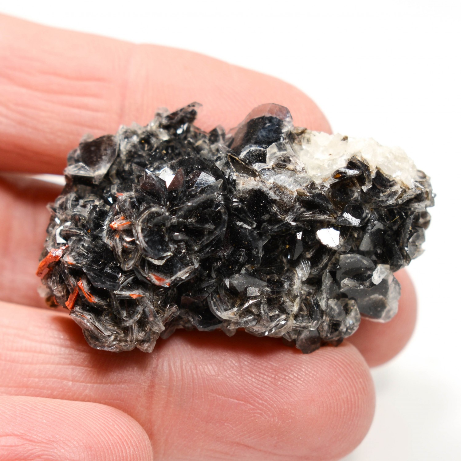 Calcite and realgar - Ait Ahman mine, Bou-Azzer district, Morocco