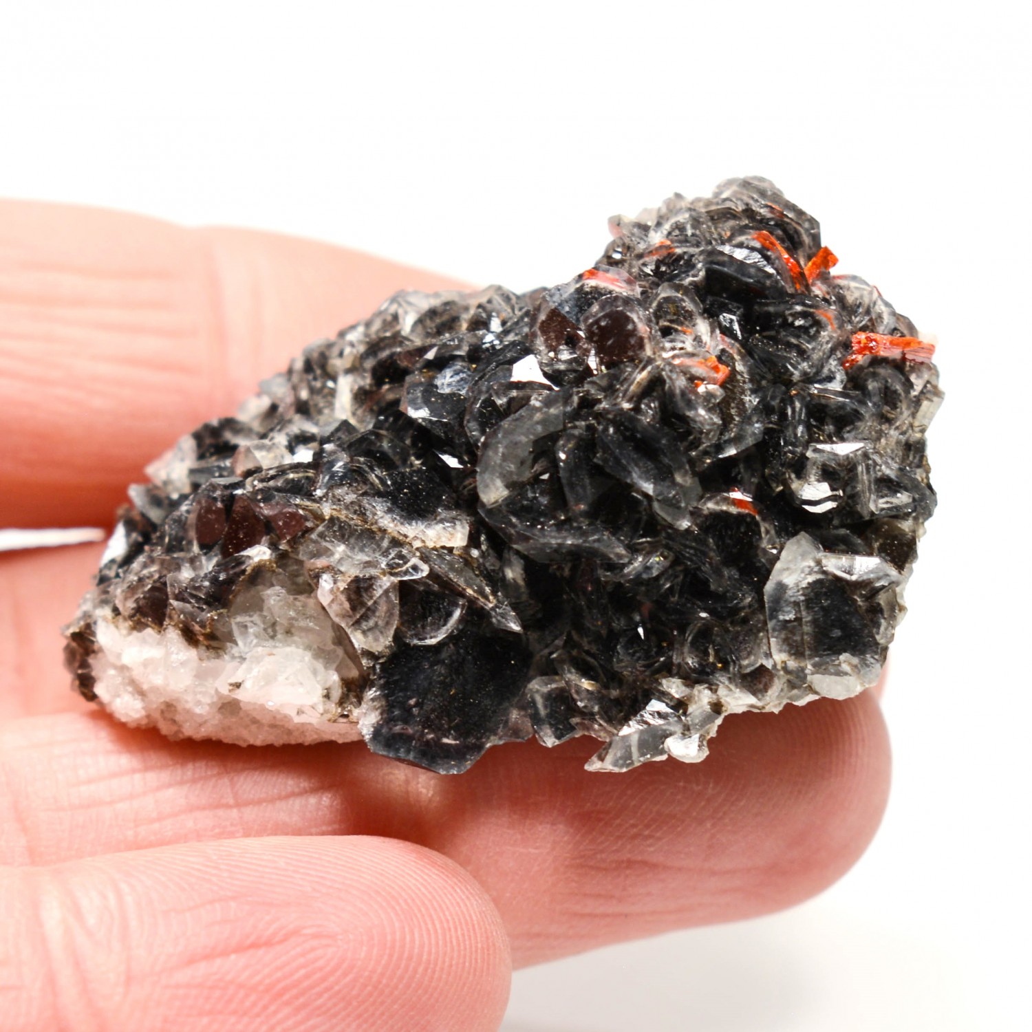 Calcite and realgar - Ait Ahman mine, Bou-Azzer district, Morocco