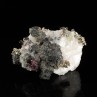 Native silver, calcite and proustite - Bouismas mine, Bou-Azzer mining district, Morocco