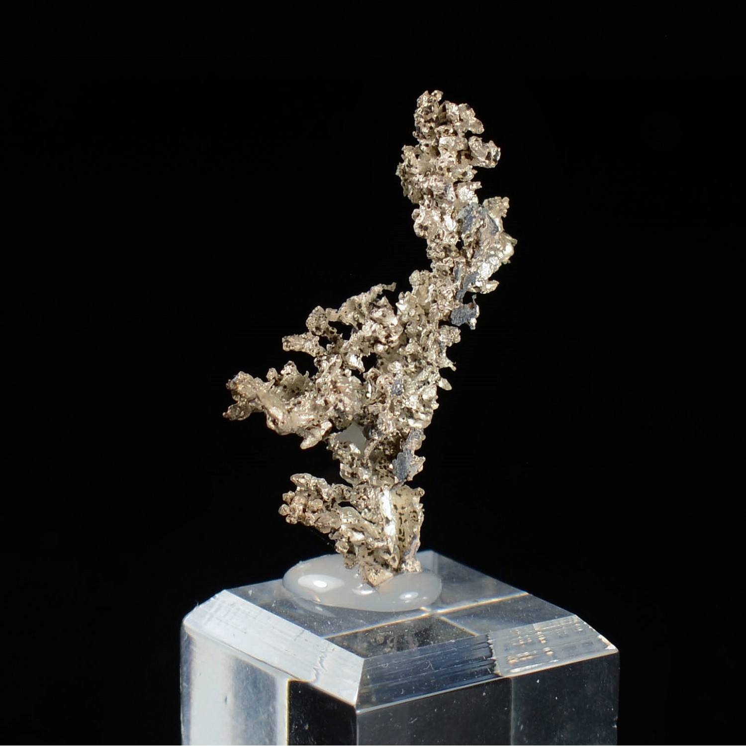 Native silver - Bouismas mine, Bou-Azzer mining district, Morocco