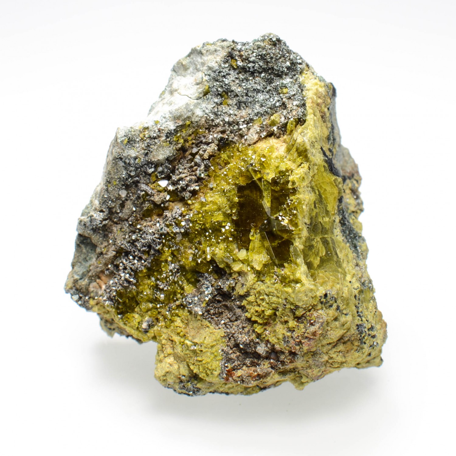 Epidote and clinochlore - Italian rodingitis, Piedmont/Aosta Valley, Italy