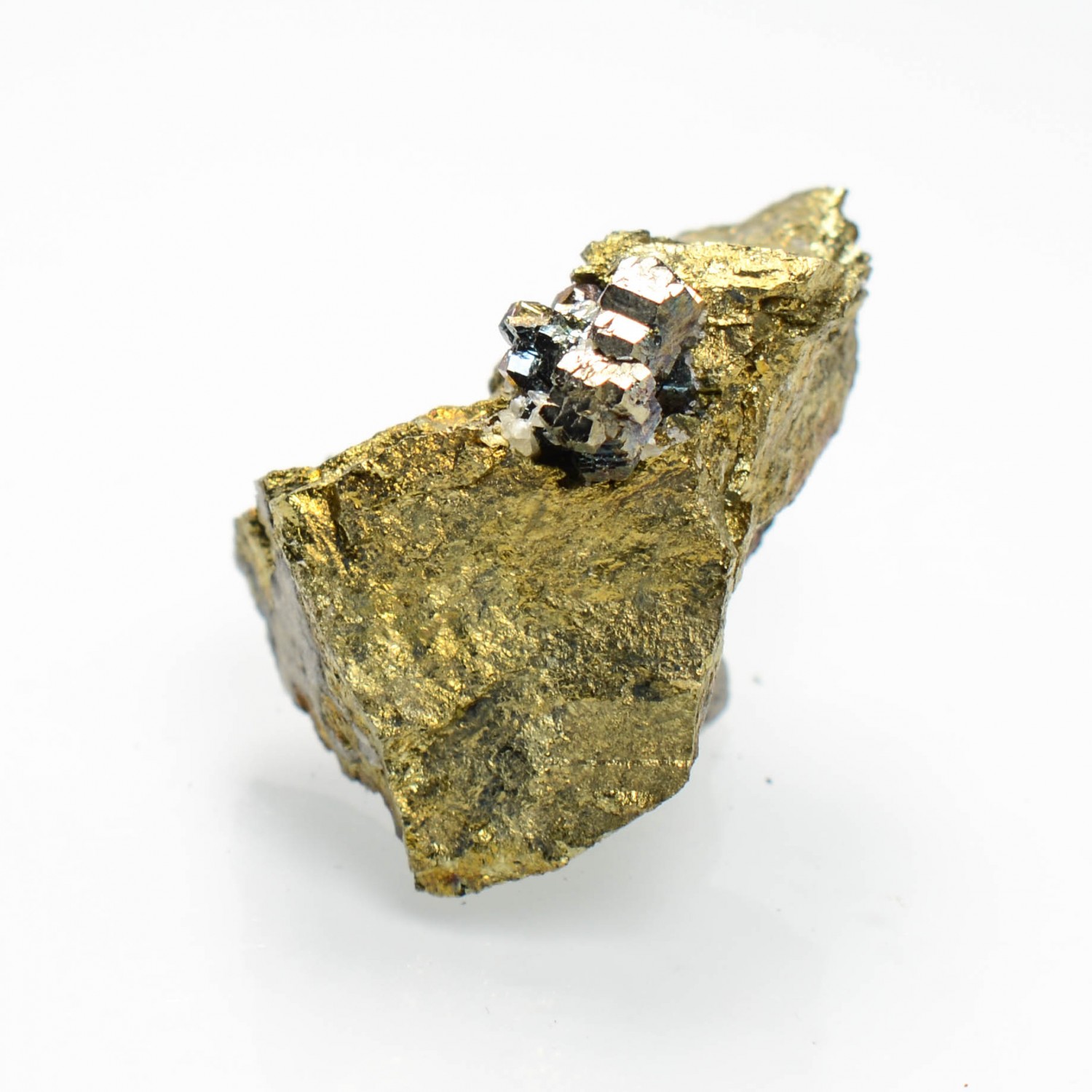 Pyrite sur chalcopyrite - Laguépie, Tarn-et-Garonne, France