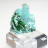 Quartz on psm malachite psm azurite or barite chrysocolla - Tenke-Fungurume mine, Katanga, DR Congo