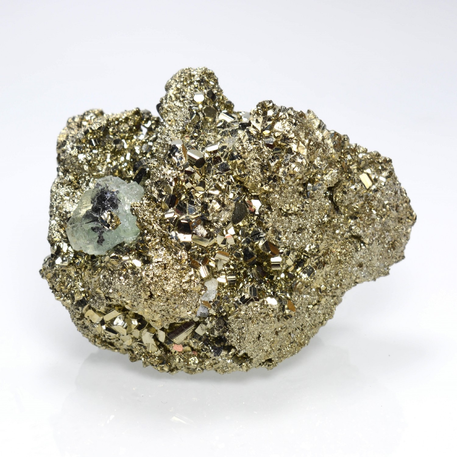 Fluorite and pyrite - Huaron Mine, Peru