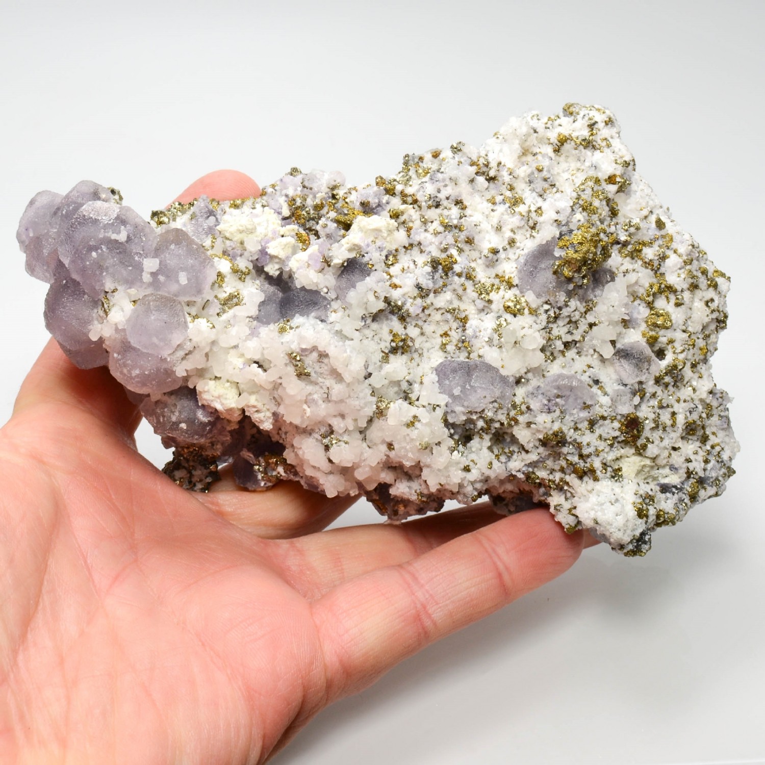 Fluorite and pyrite - Huaron mine, Peru