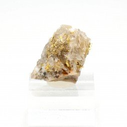 Or natif et quartz - Environs d'Hennebont, Morbihan, France