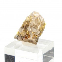 Or natif et quartz - Environs d'Hennebont, Morbihan, France