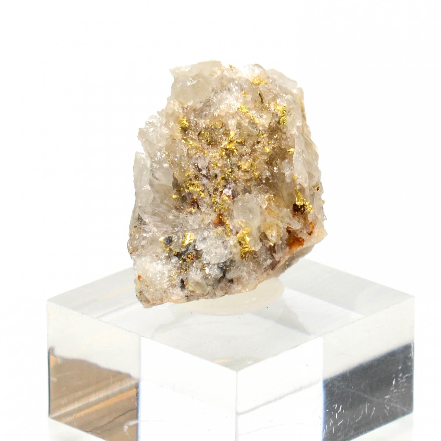 Native gold and quartz - Near Hennebont, Morbihan, France