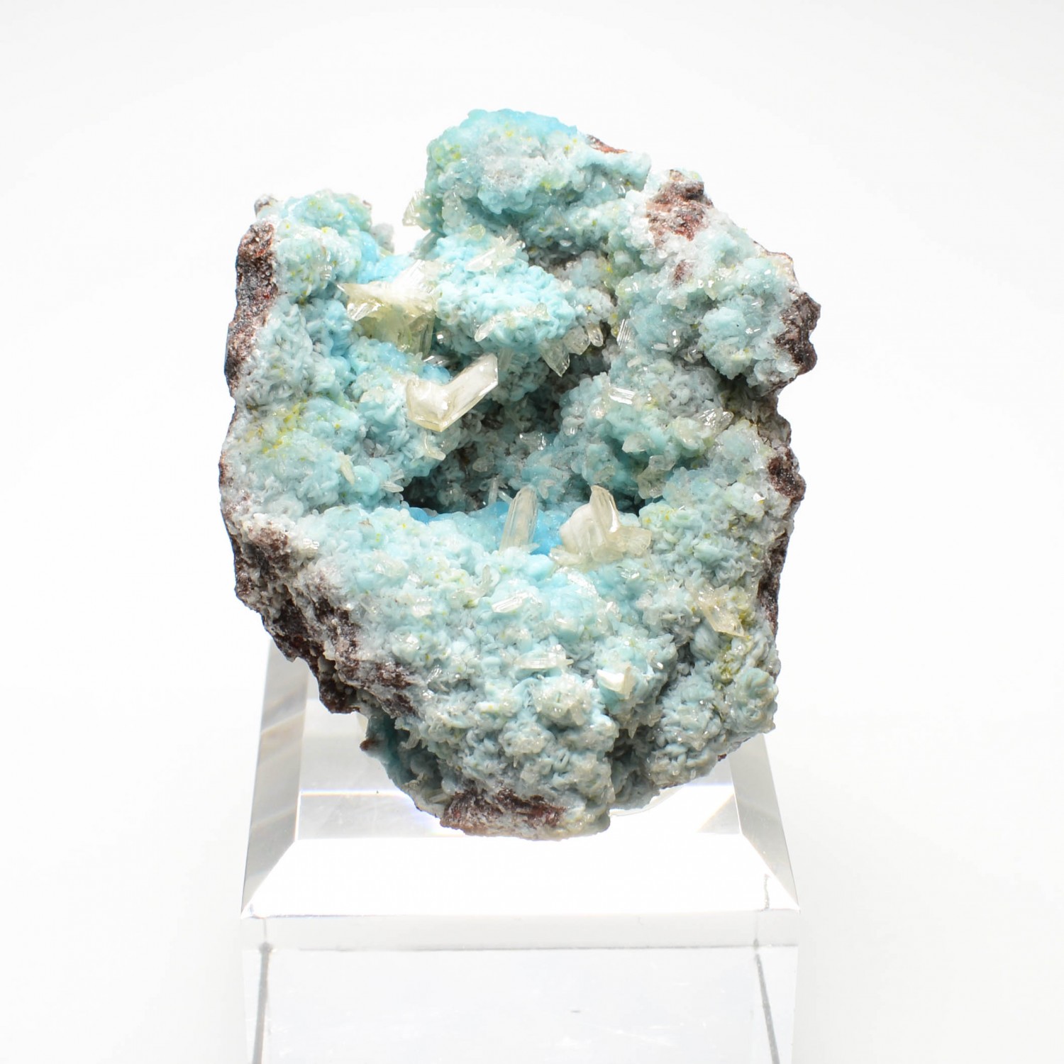 Cérusite sur hémimorphite - Mfouati, Département de Bouenza, RD Congo