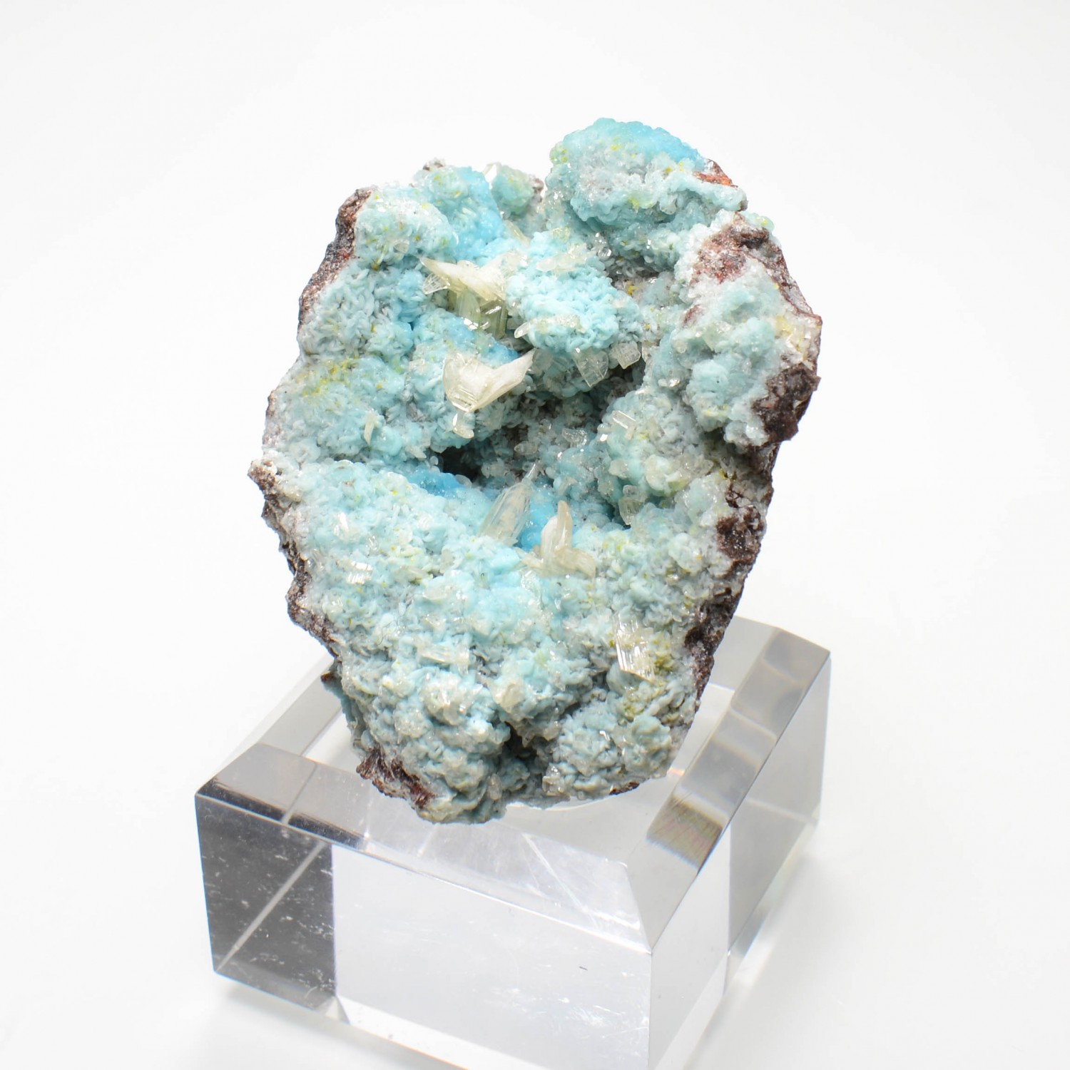 Cérusite sur hémimorphite - Mfouati, Département de Bouenza, RD Congo