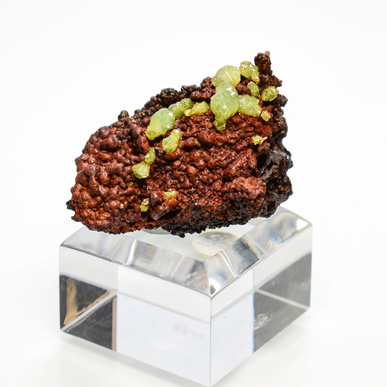 Cuproadamite on limonite - Ojuela mine, Mapimi, Durango, Mexico