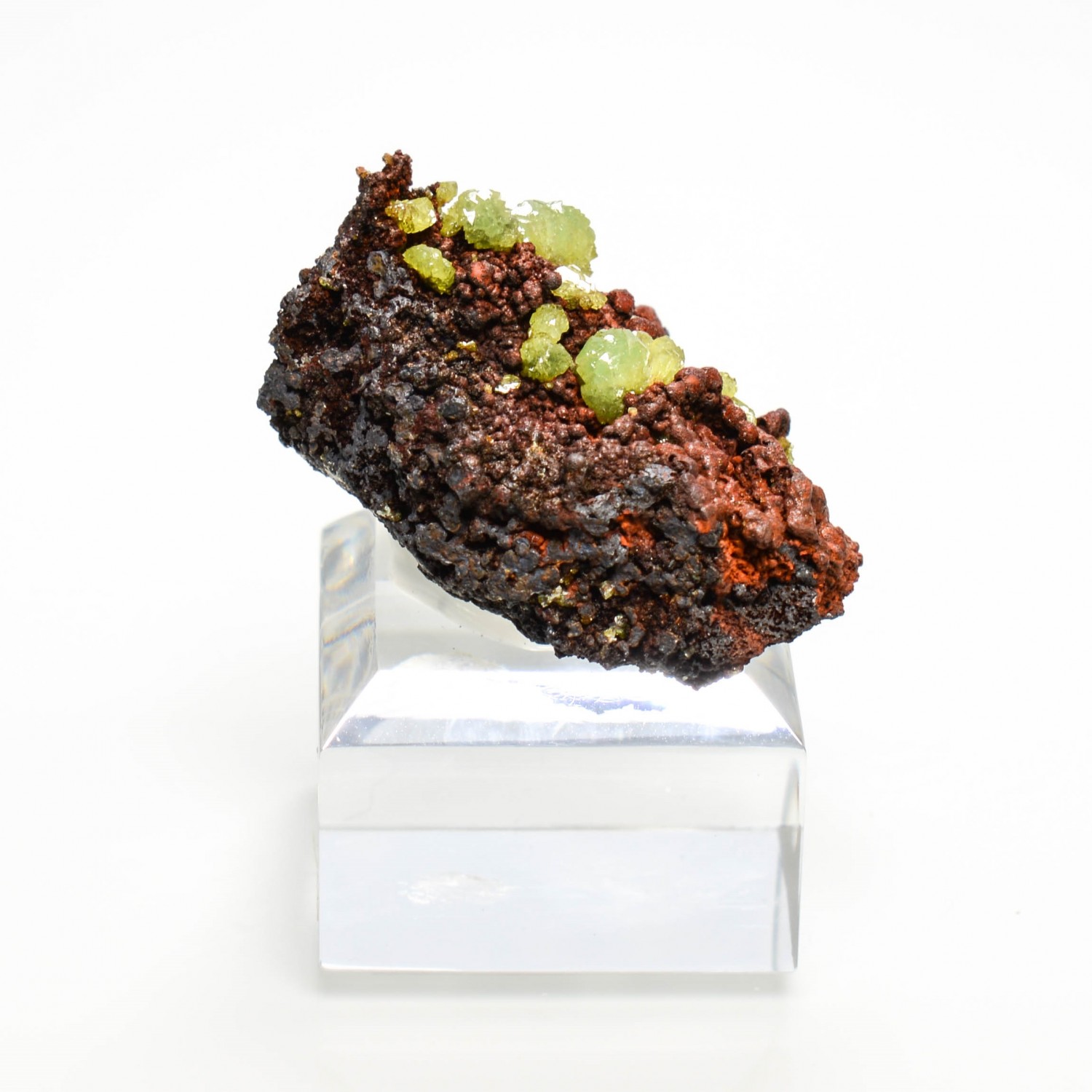 Cuproadamite on limonite - Ojuela mine, Mapimi, Durango, Mexico