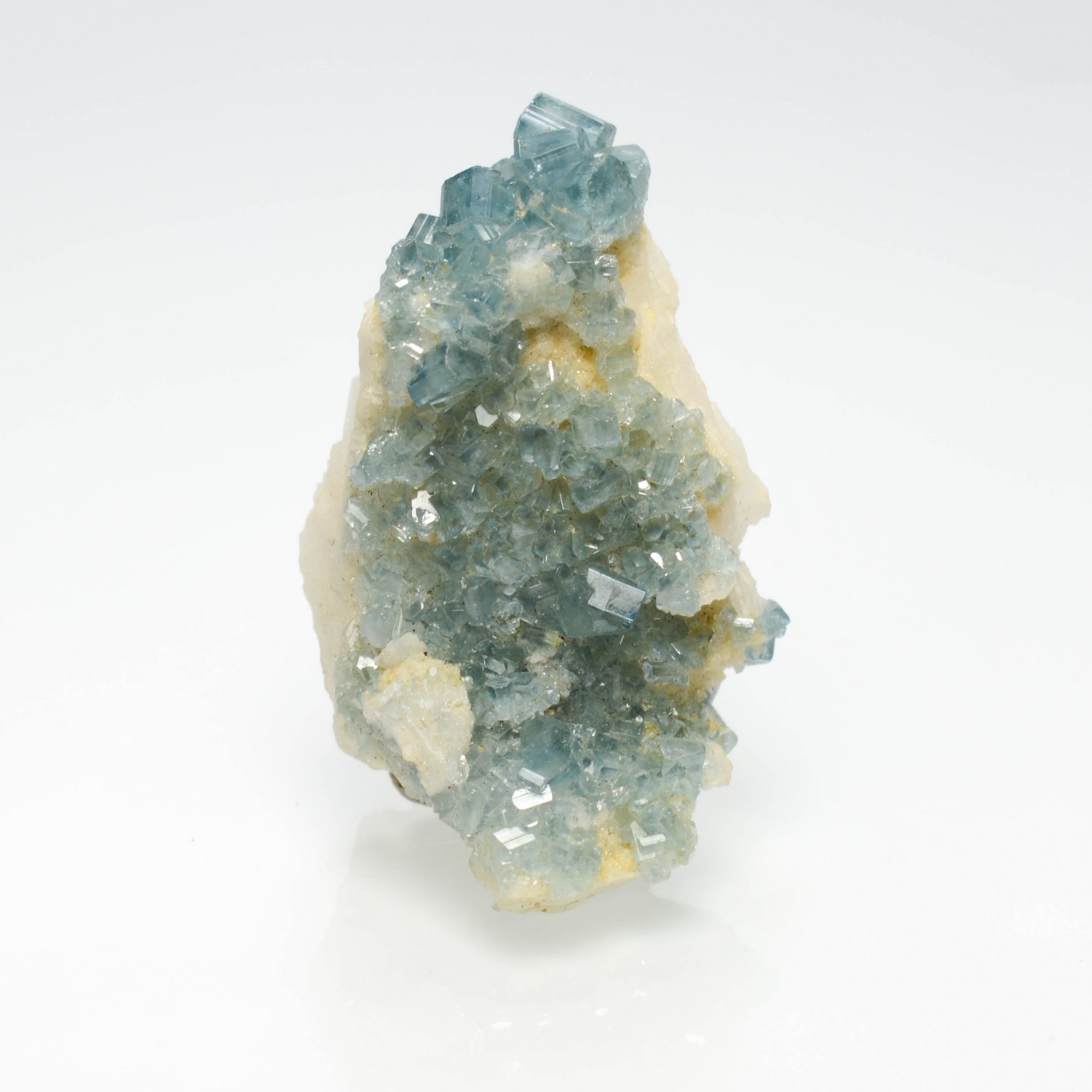 Blue apatite and cleavelandite - Golconda mine, Minas Gerais, Brazil